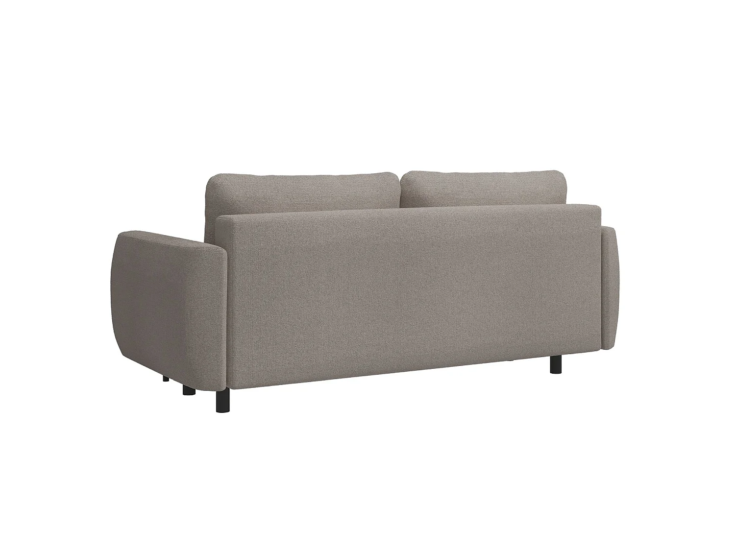Sofa mit Schlaffunktion und Bouclé-Bezug - hellbraun - SAVOY