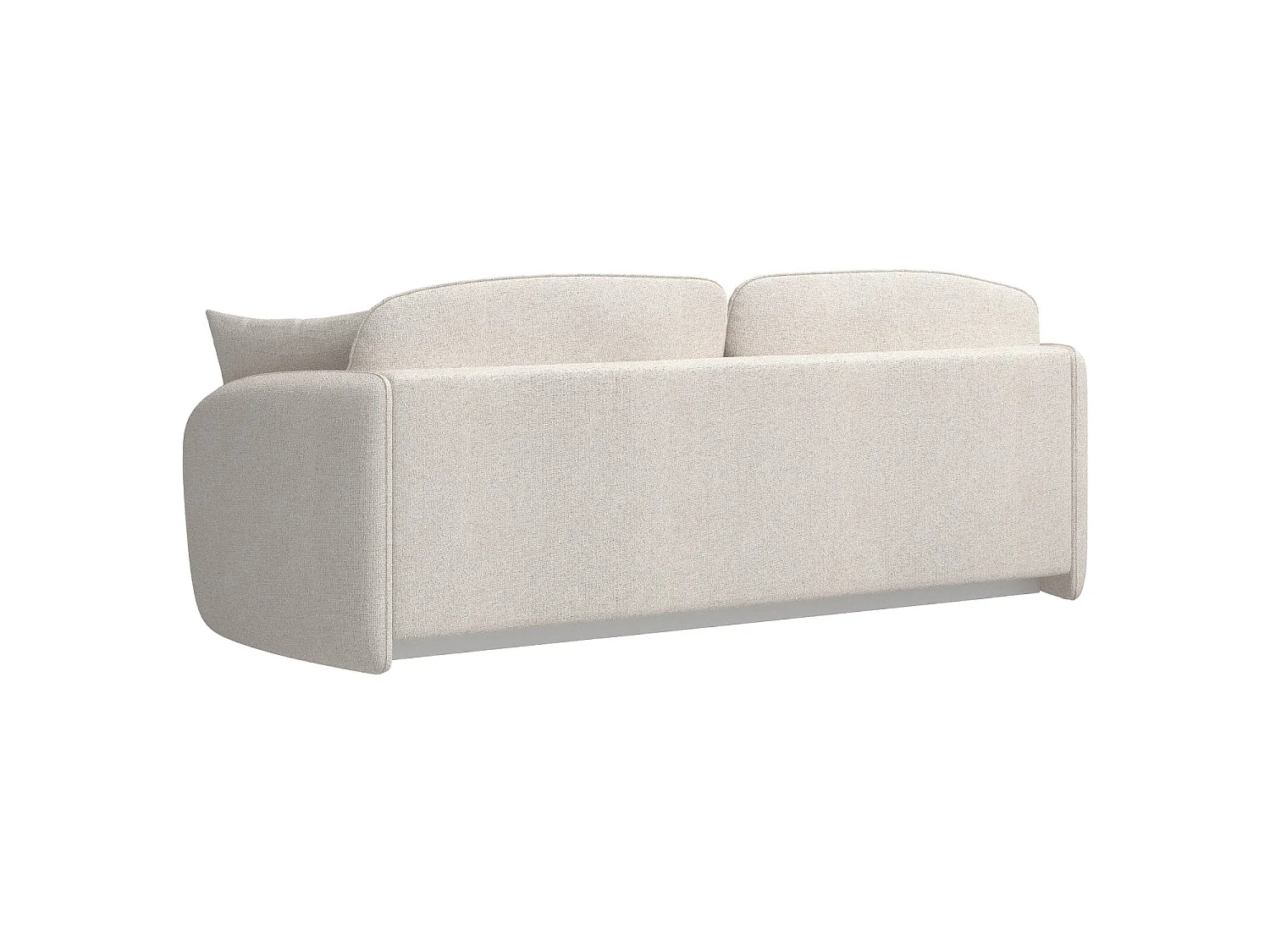 Canapé convertible trois places - en tissu chenille crème - SAVOY
