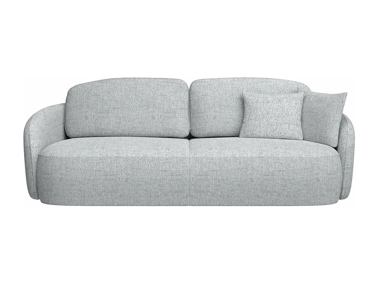 Canapé convertible trois places - gris clair- SAVOY