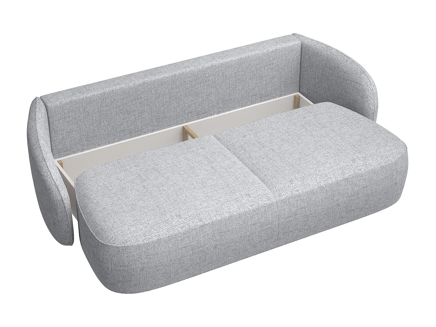 Canapé convertible trois places - gris clair- SAVOY