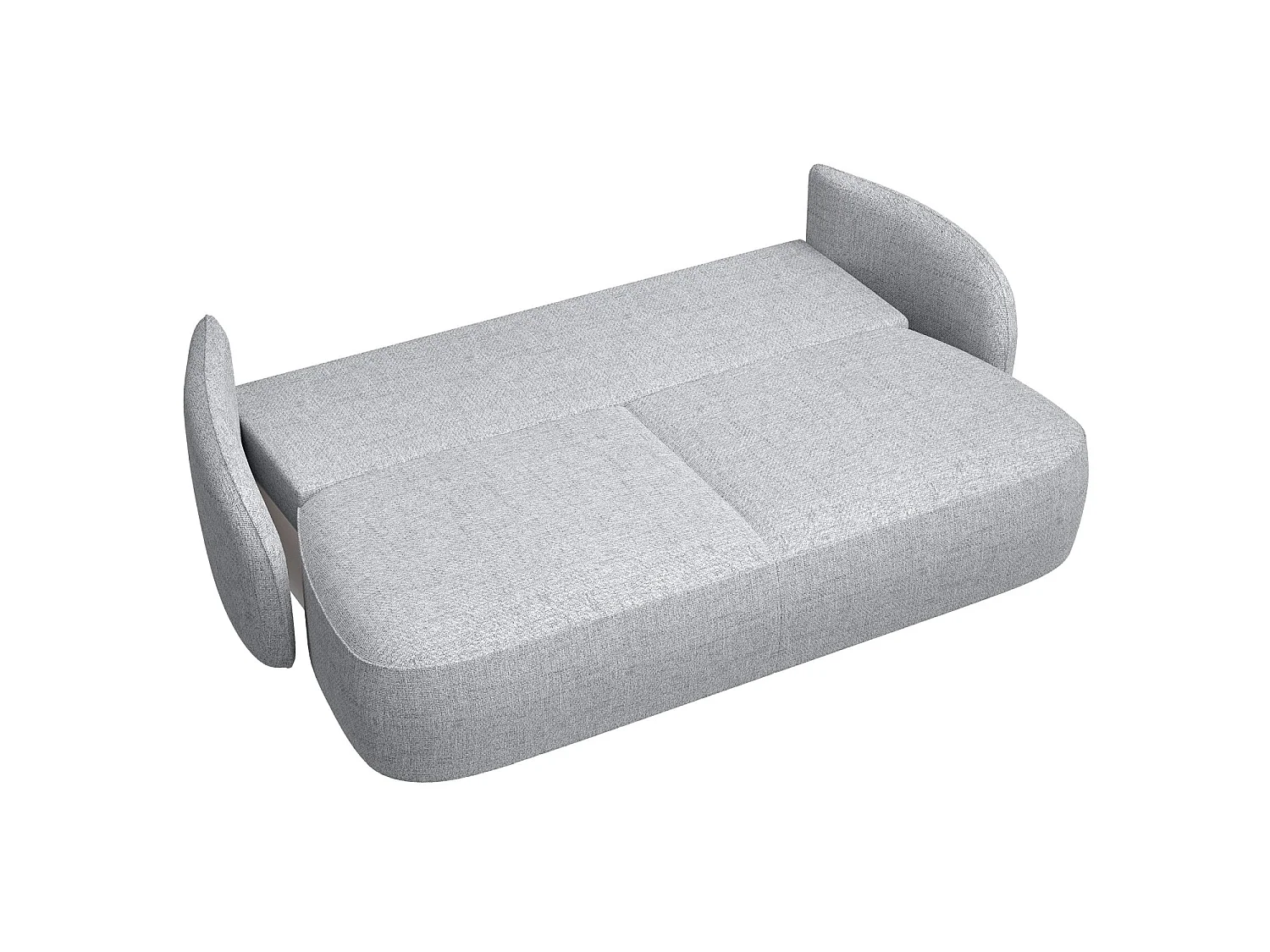 Canapé convertible trois places - gris clair- SAVOY