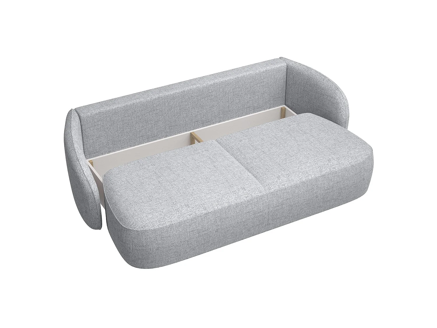 Canapé convertible trois places - gris clair- SAVOY