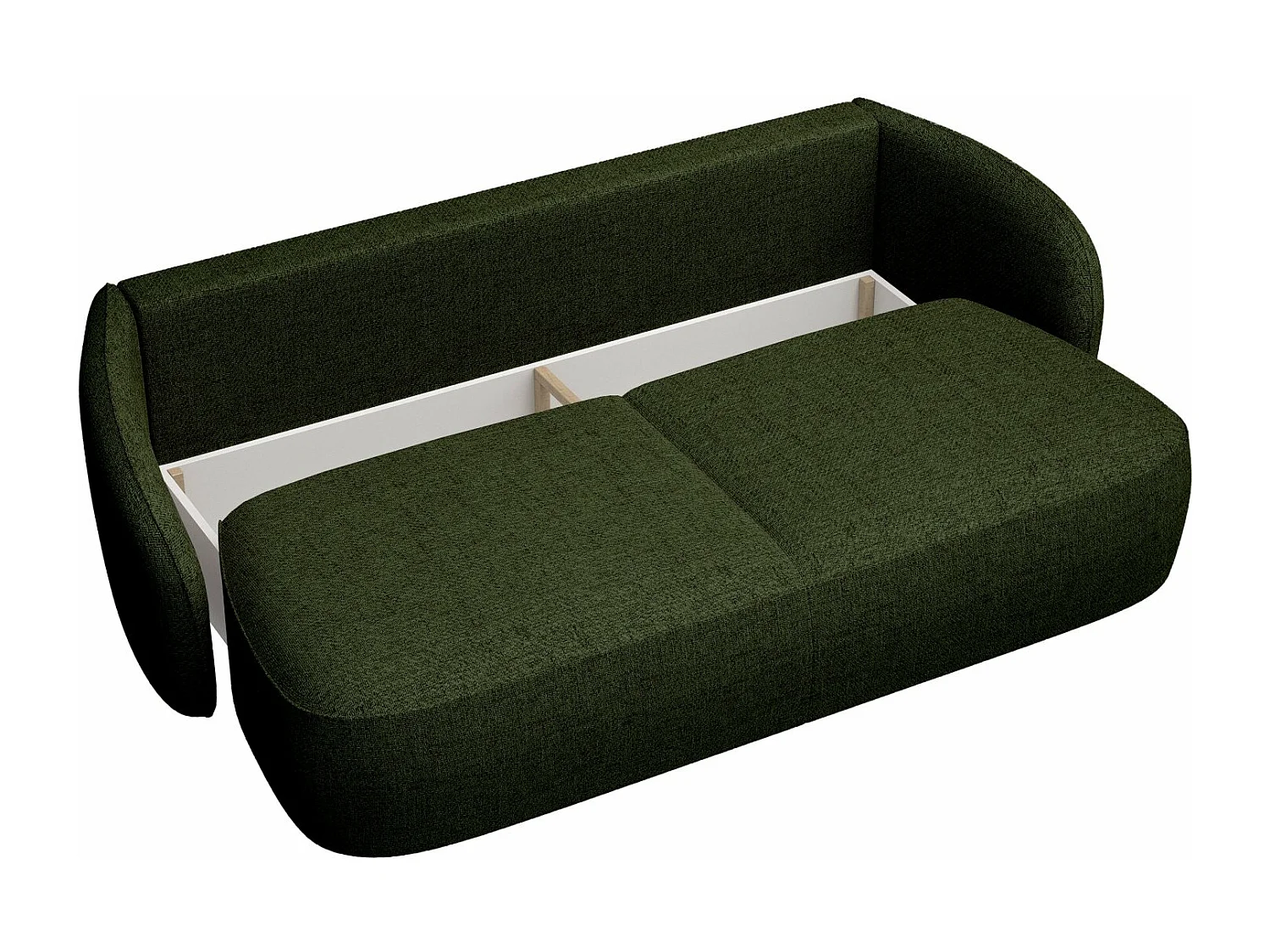 Canapé convertible trois places - vert olive- SAVOY