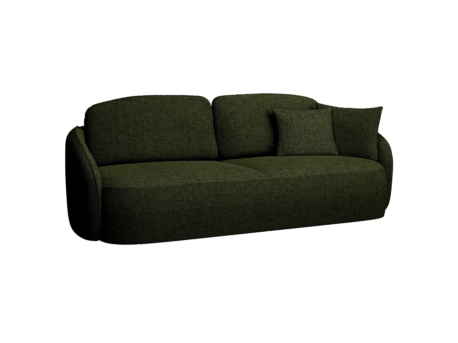 Canapé convertible trois places - vert olive- SAVOY
