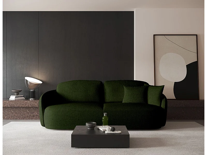 Canapé convertible trois places - vert olive- SAVOY