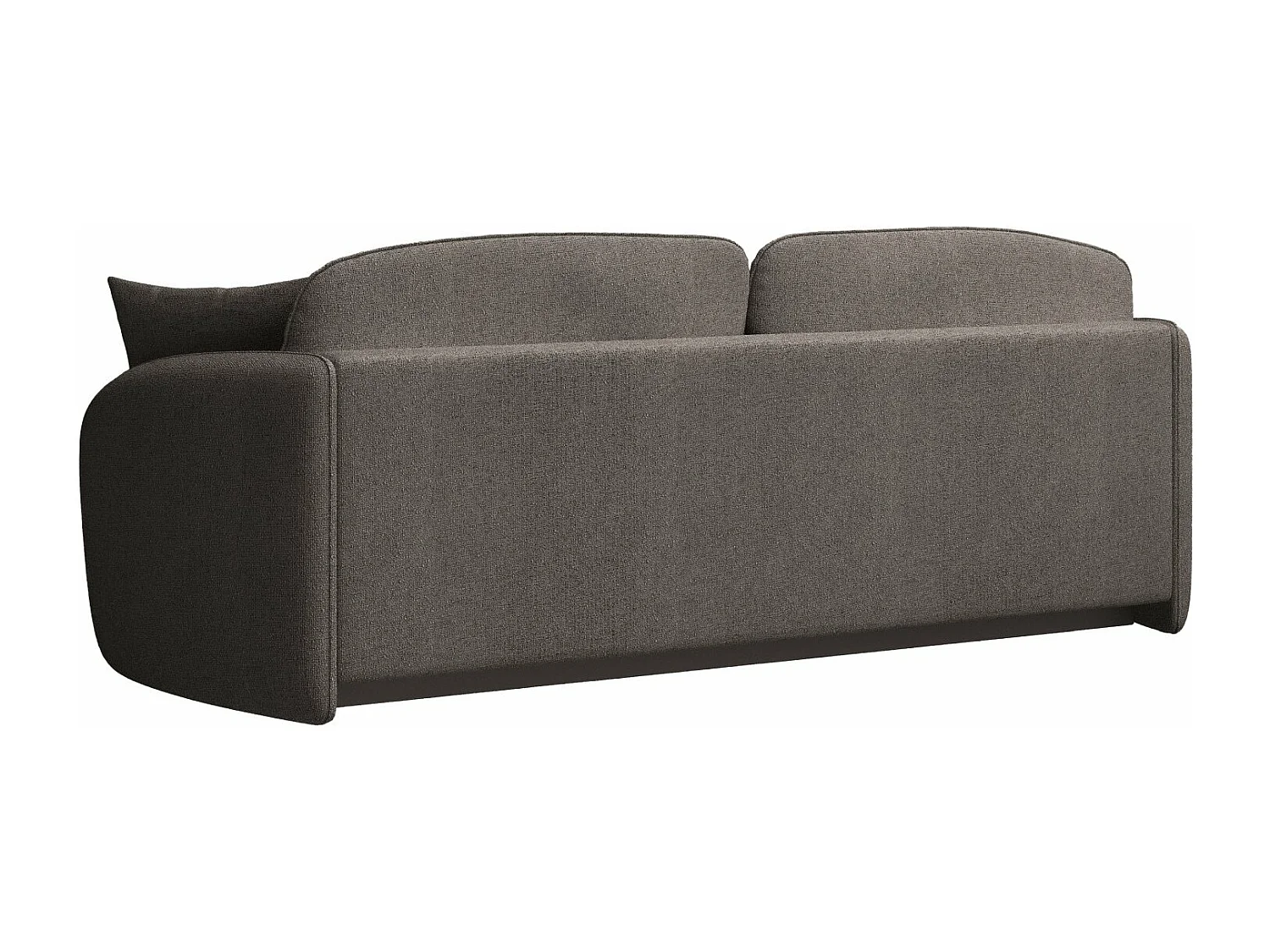 Canapé convertible trois places - en tissu chenille brun clair - SAVOY