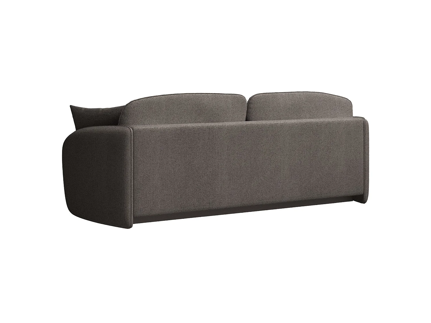 Canapé convertible trois places - en tissu chenille brun clair - SAVOY