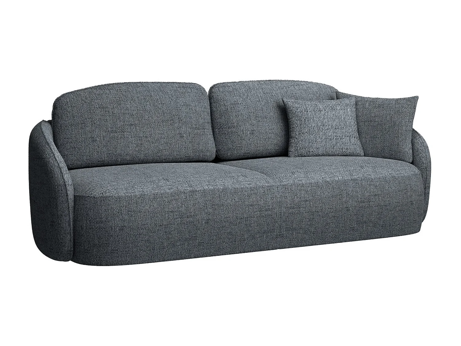 Canapé convertible trois places - gris foncé - SAVOY