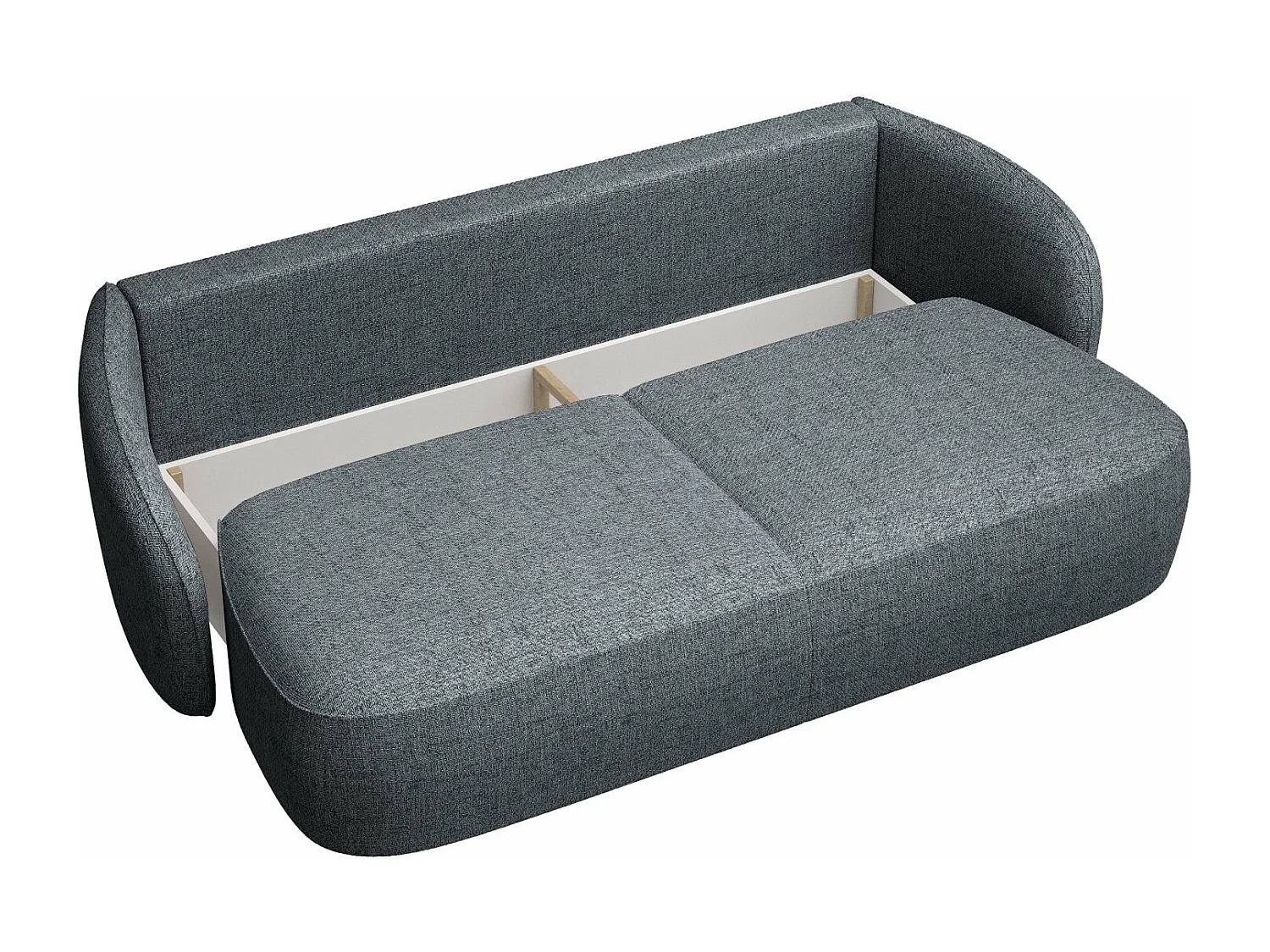 Canapé convertible trois places - gris foncé - SAVOY