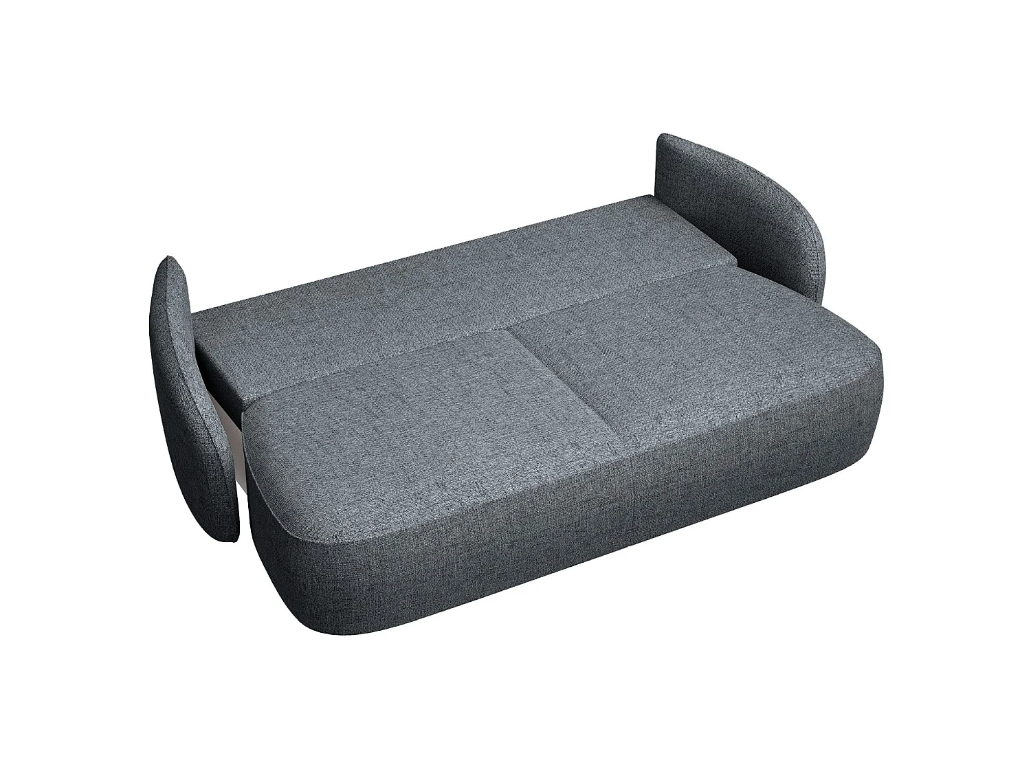 Canapé convertible trois places - gris foncé - SAVOY