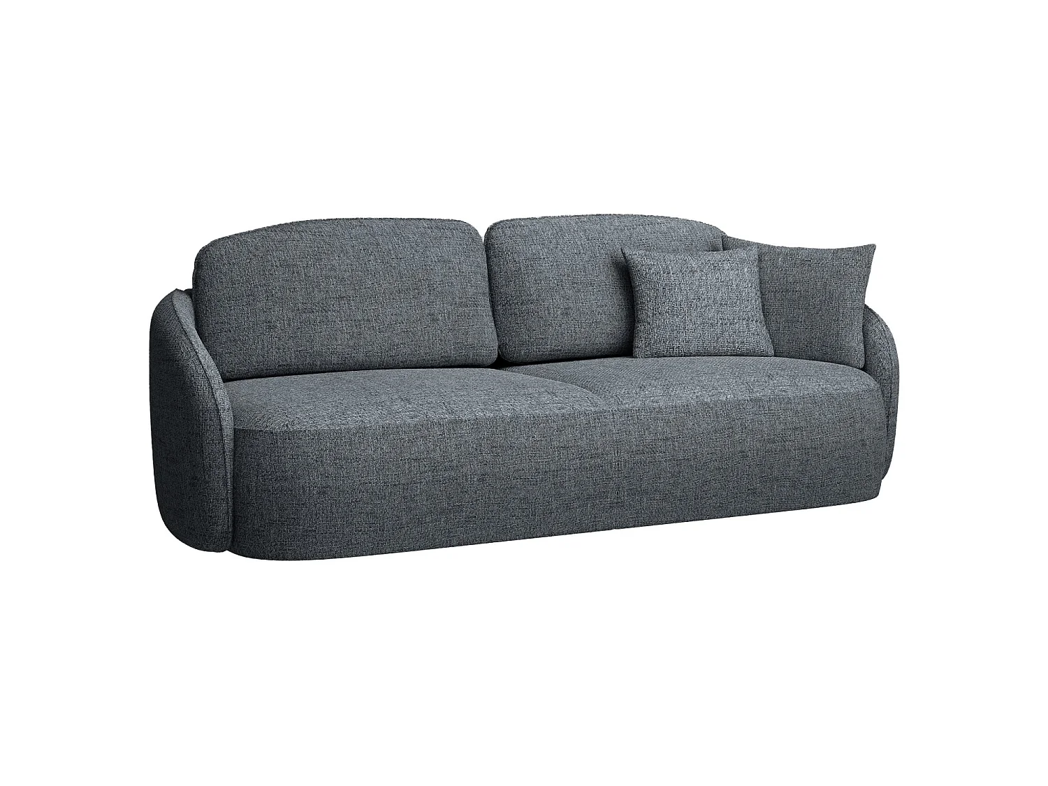 Canapé convertible trois places - gris foncé - SAVOY
