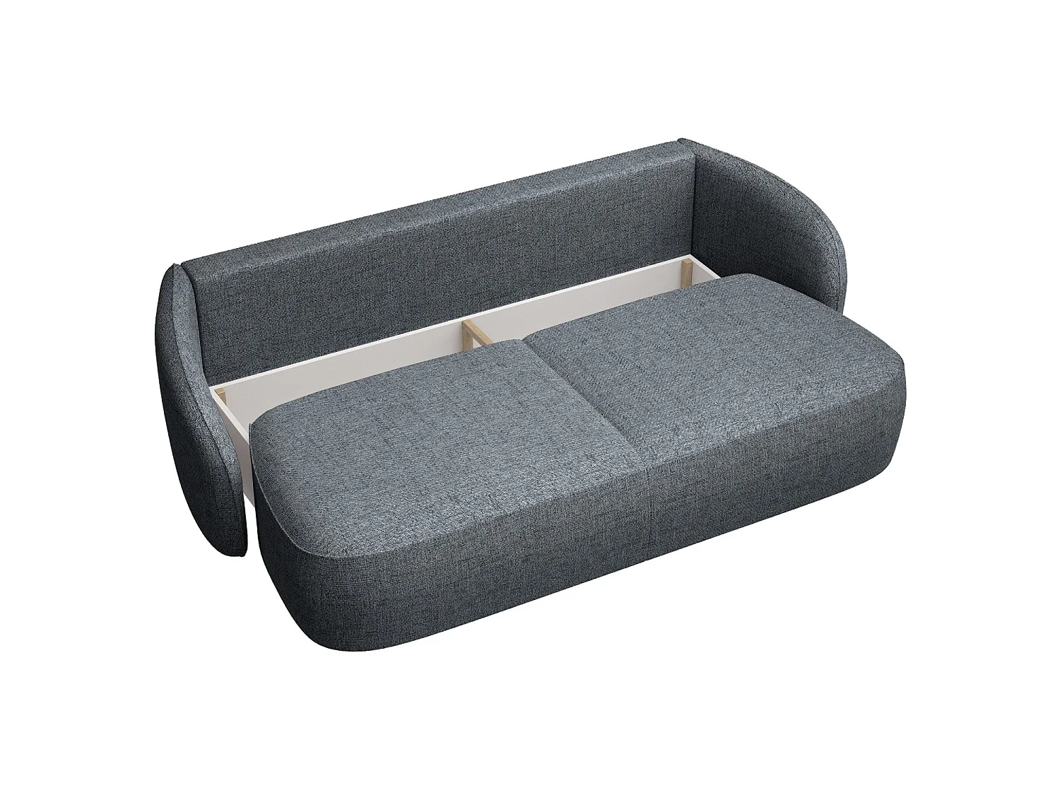 Canapé convertible trois places - gris foncé - SAVOY