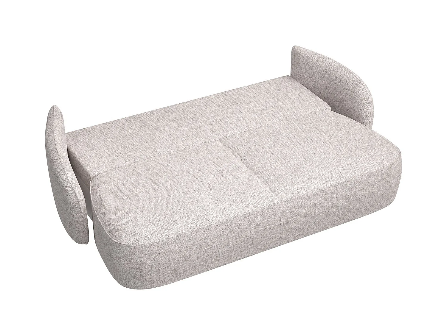 Canapé convertible trois places - beige clair - SAVOY