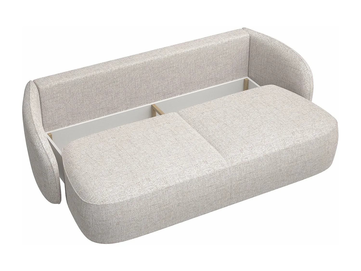Canapé convertible trois places - beige clair - SAVOY