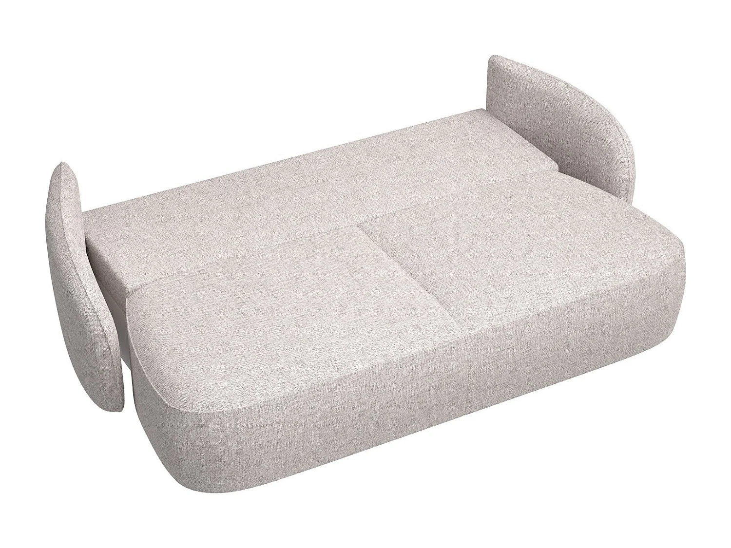 Canapé convertible trois places - beige clair - SAVOY