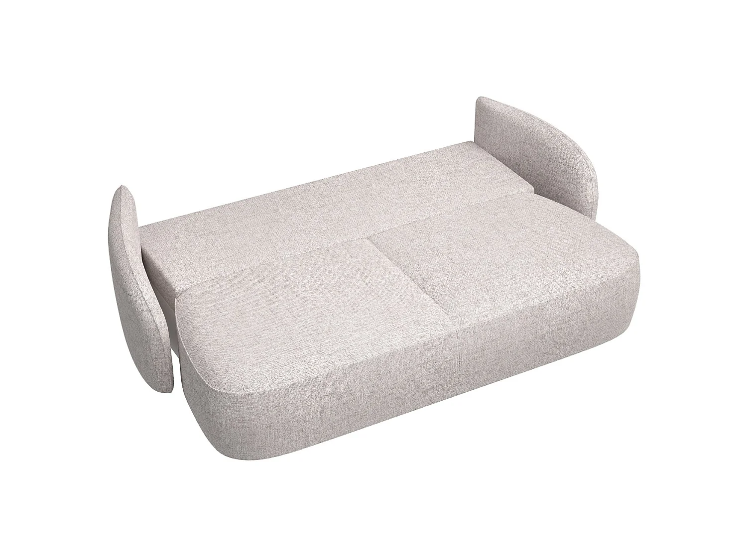 Canapé convertible trois places - beige clair - SAVOY