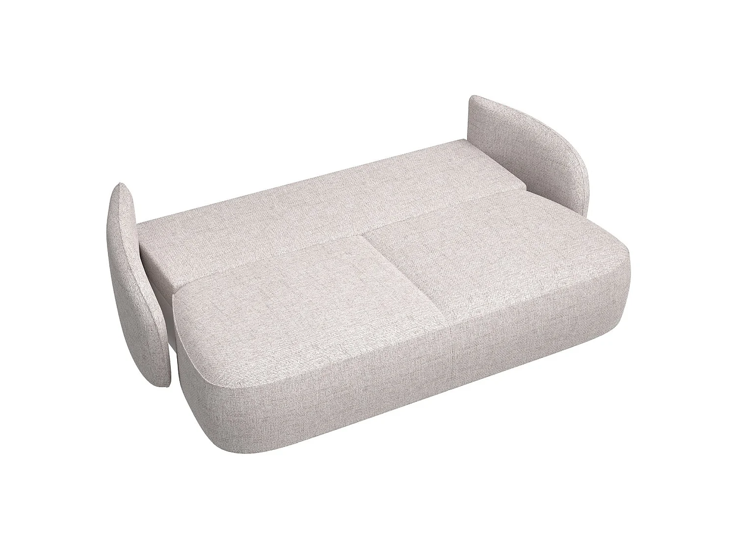3-Sitzer Sofa mit Schlaffunktion und Bettkasten - hellbeige - SAVOY