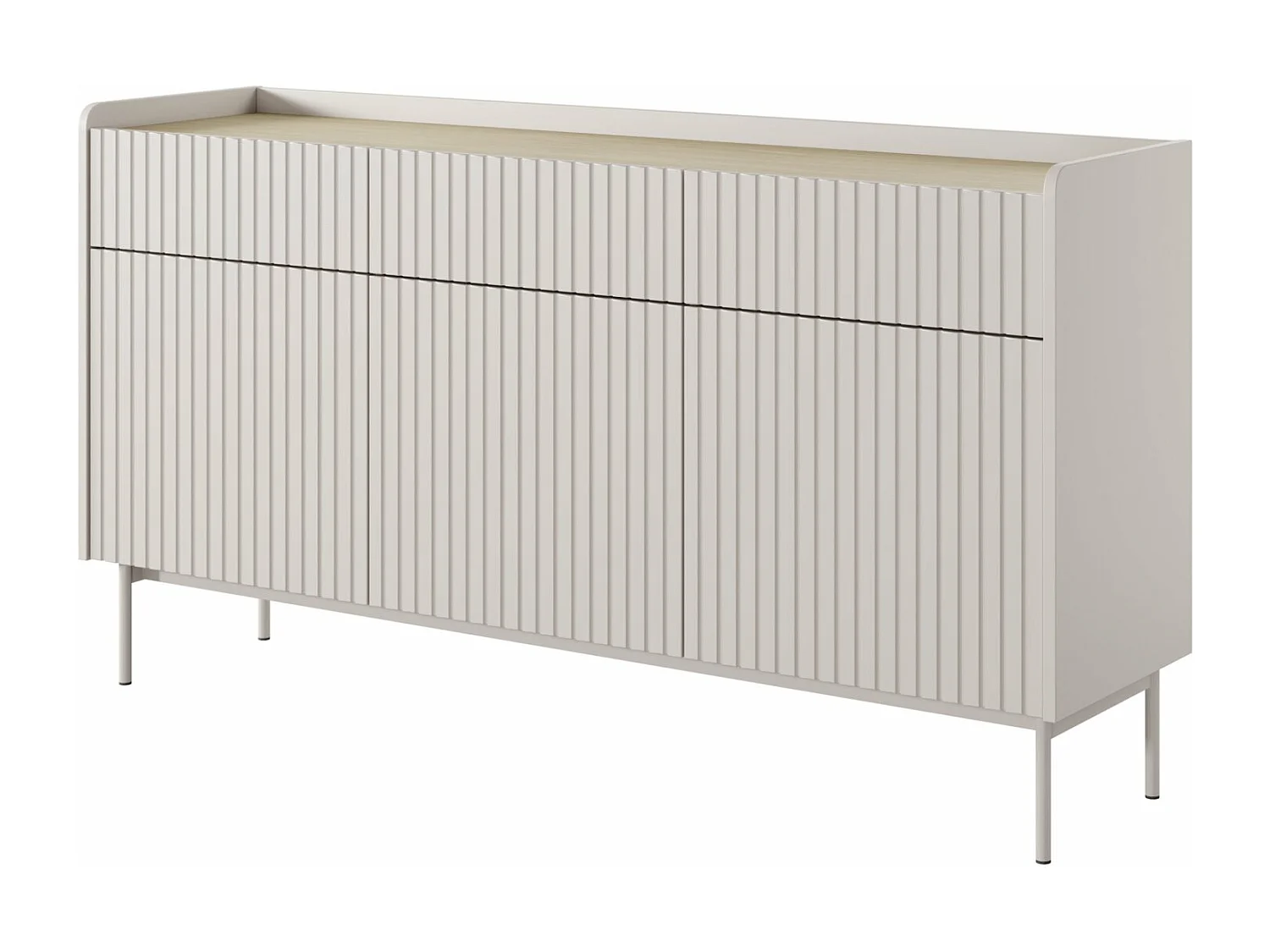 Sideboard mit 3 Schubladen - Greige - 153 cm - LIWELO