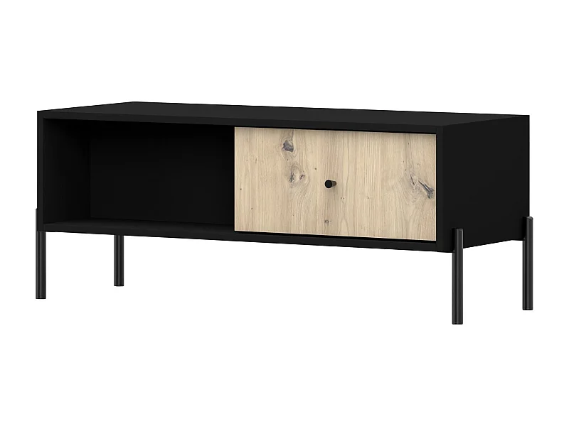 Couchtisch - 90x60 cm - Schwarz/Artisan Eiche - Raviero