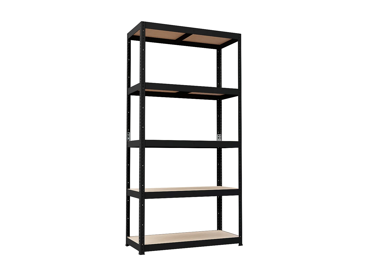 Étagère métallique - Lot de 2 - Noir - 180x90x40 cm - 5 tablettes - Rangement ultra-résistant - Capacité de charge de 400 kg