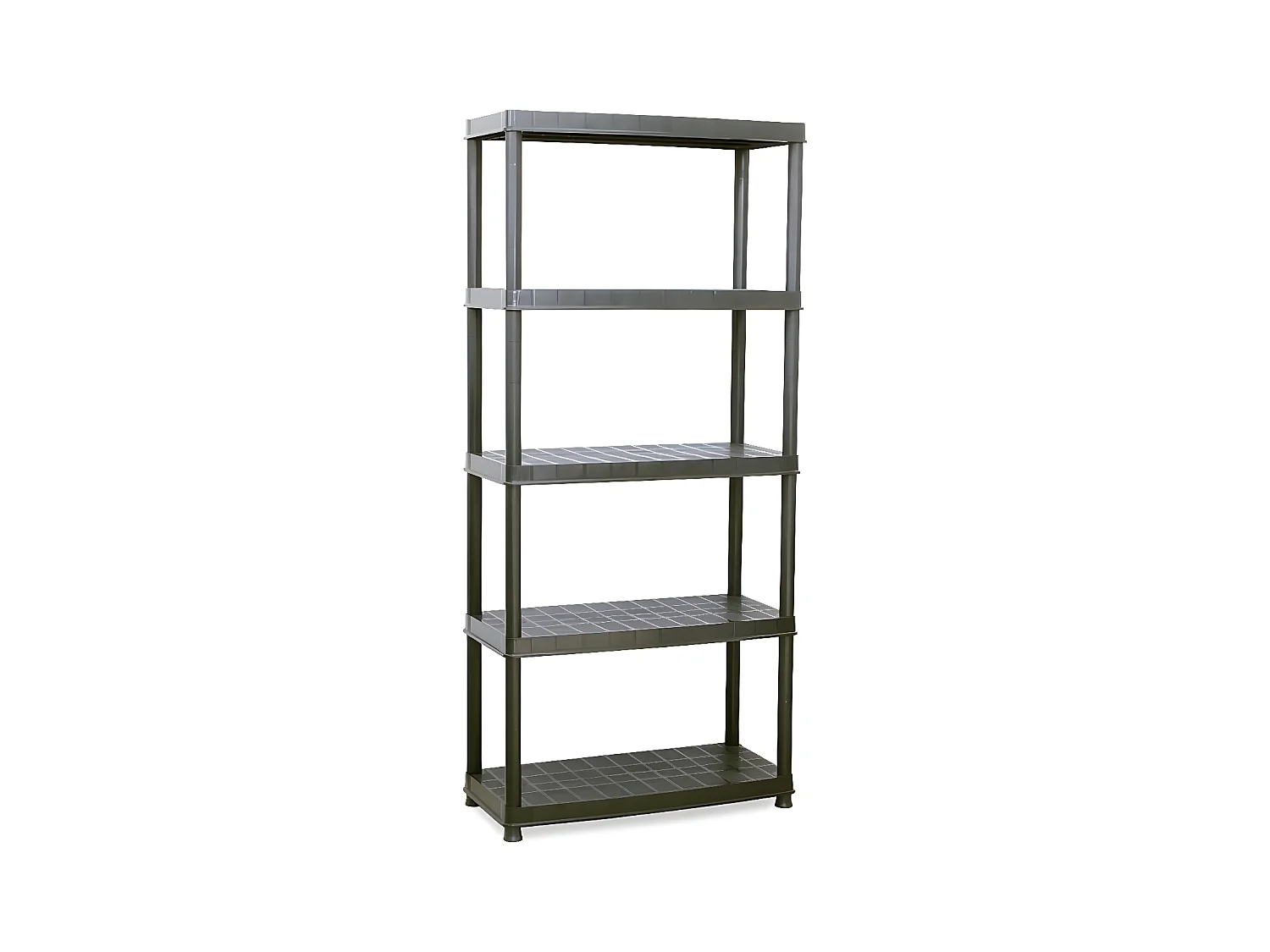 Étagère de rangement - 5 niveaux, Noir, Plastique, 85x40x185 cm