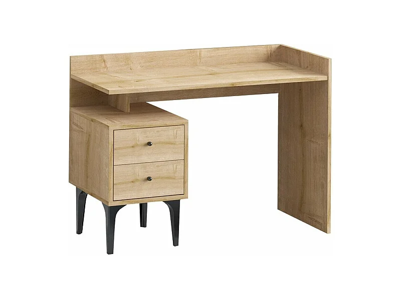 Schreibtisch mit 2 Aufbewahrungsschubladen Holzdekor Eiche B100 cm - PUUK