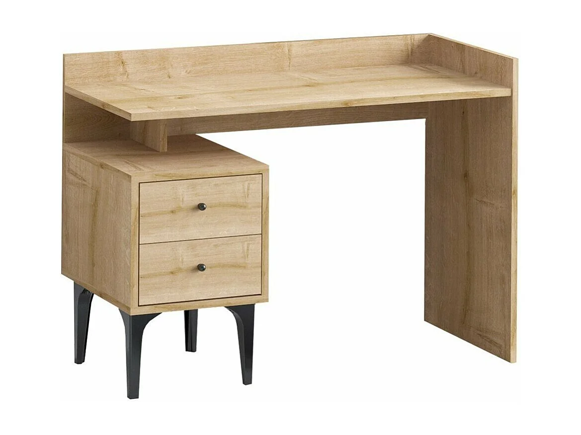 Escritorio con almacenamiento 2 cajones decorado en madera de roble L100 cm - PUUK