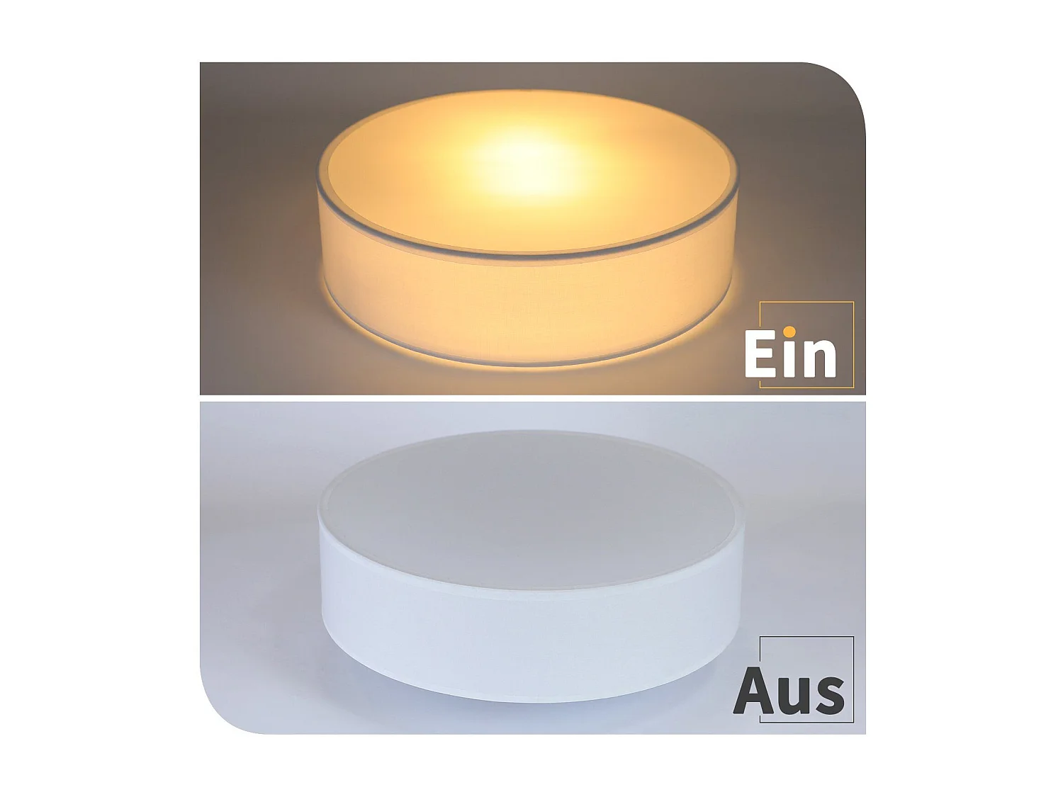 Plafonnier NETTLIFE abat-jour en tissu rond 38CM E27 lampe de plafond de chambre moderne