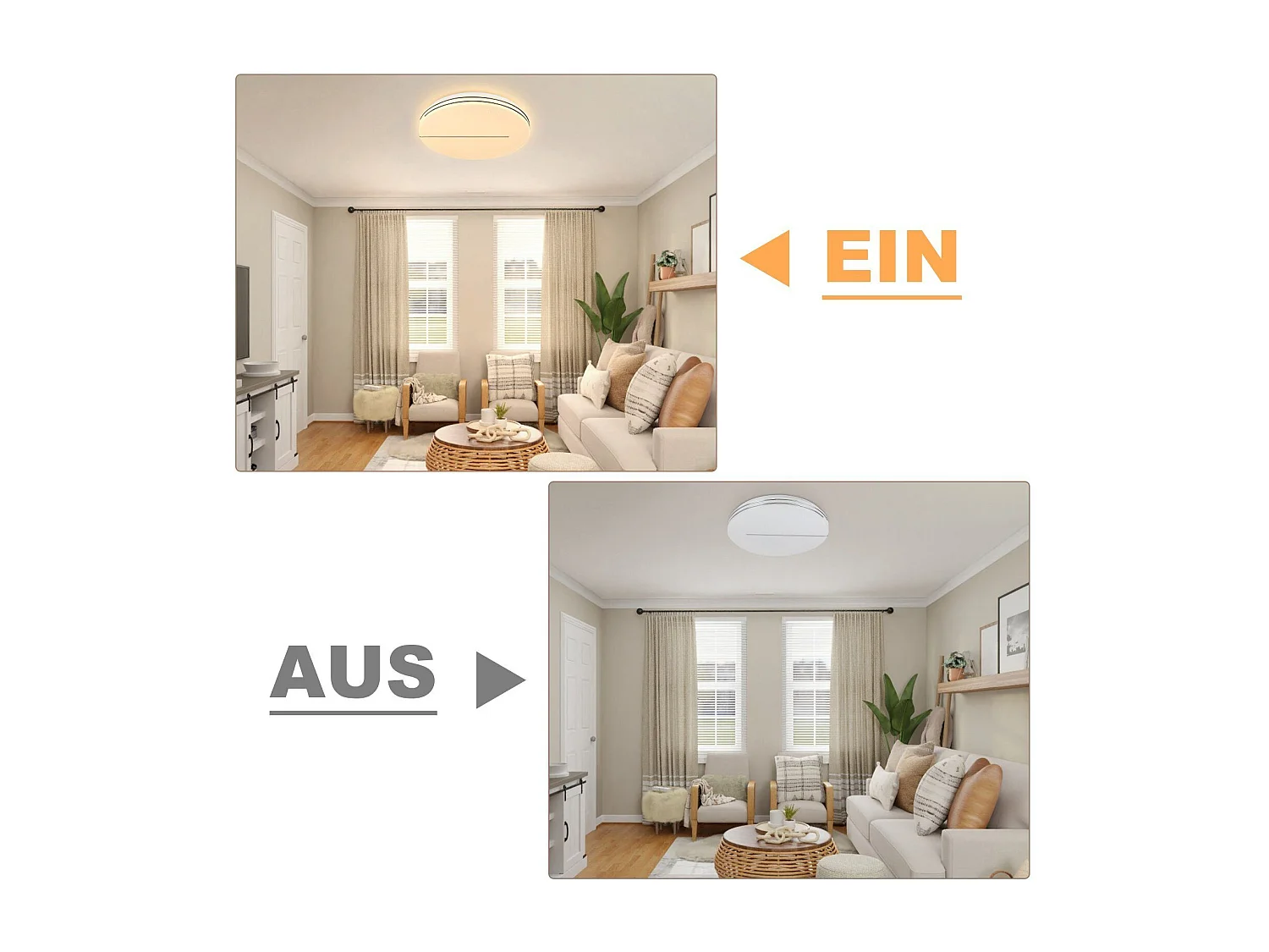 NETTLIFE LED Plafondlamp - rond - moderne - wit - 3000K warm wit - sterrenhemel slaapkamerlamp 27cm - 12W keukenlamp - voor hal | woonkamer | kinderkamer