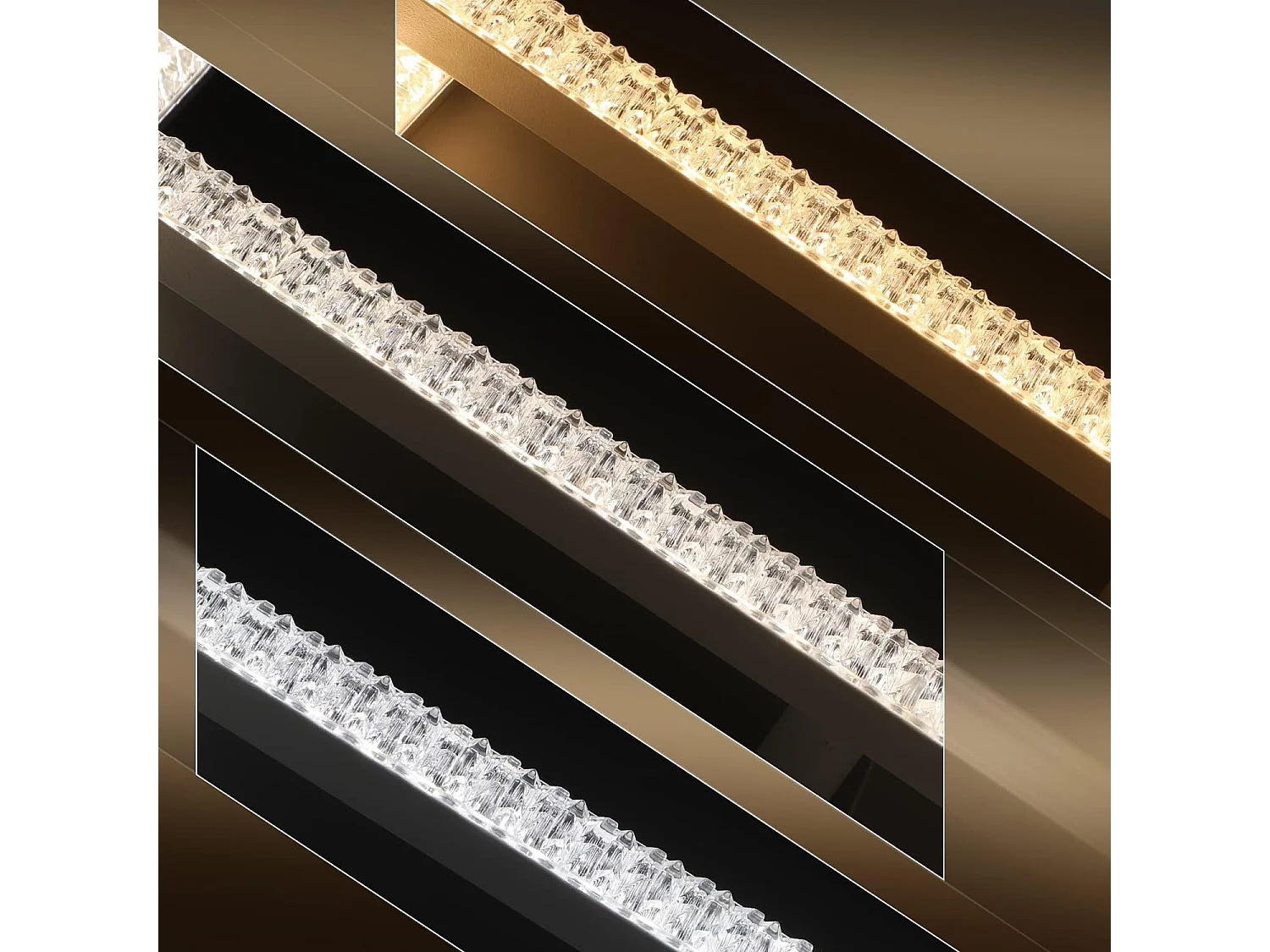 NETTLIFE Lámpara de Techo LED 3000K-6500K, Lámpara de Cocina Regulable de 54W Diseño Cuadrado Moderno Negro con Control Remoto para Dormitorio Cocina