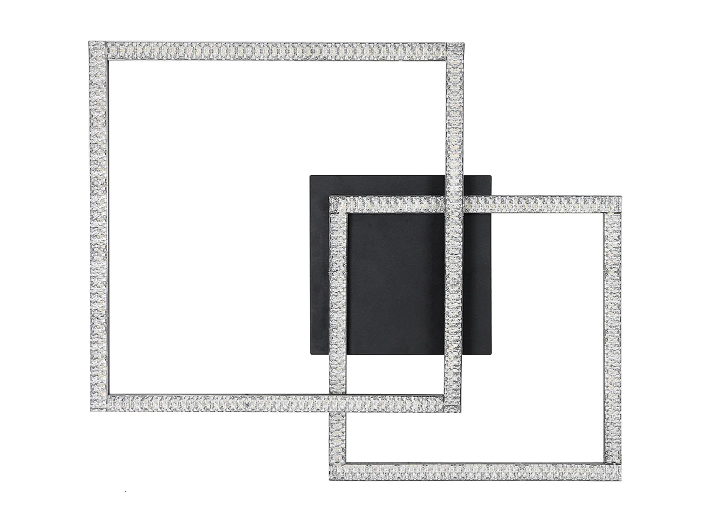 NETTLIFE Plafonnier LED 3000K-6500K, 54W Lampe de Cuisine à Intensité Variable  Noir Design Moderne Carrés avec Télécommande pour Chambre Cuisine