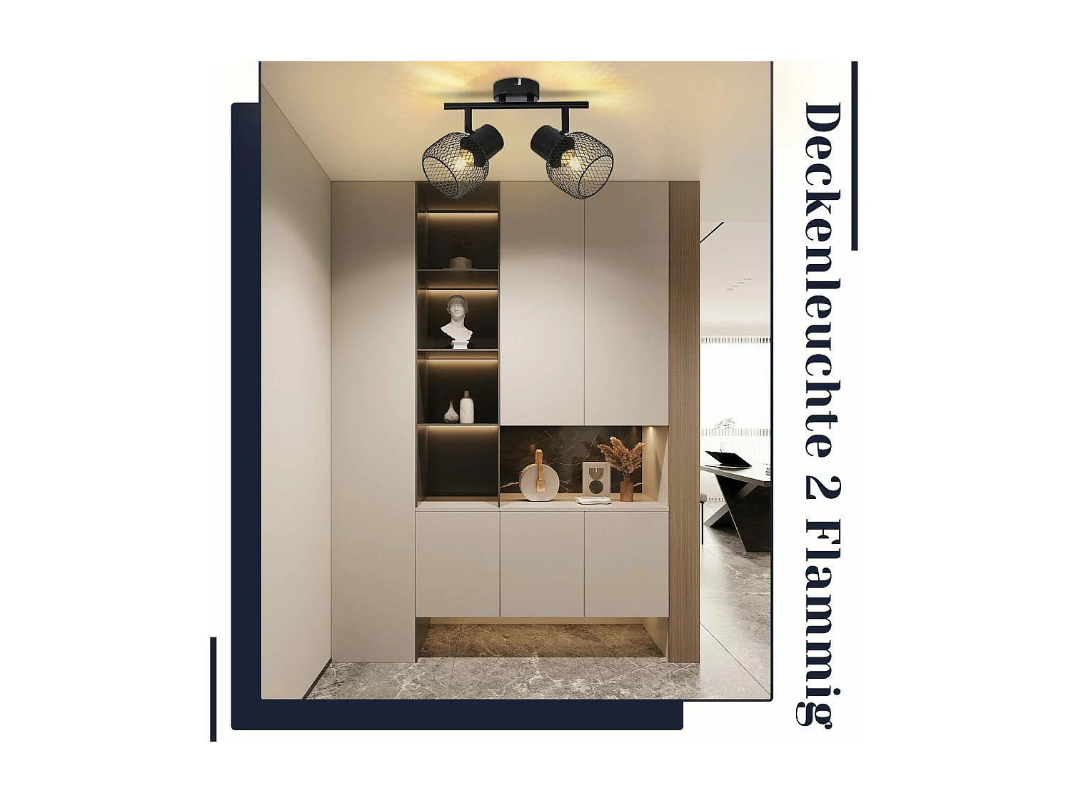 NETTLIFE Opbouwspot 2 vlammen E27 vintage rond zwart metaal verstelbaar 330° spot plafondlamp Plafondspot voor woonkamer slaapkamer keuken zonder gloeilampen