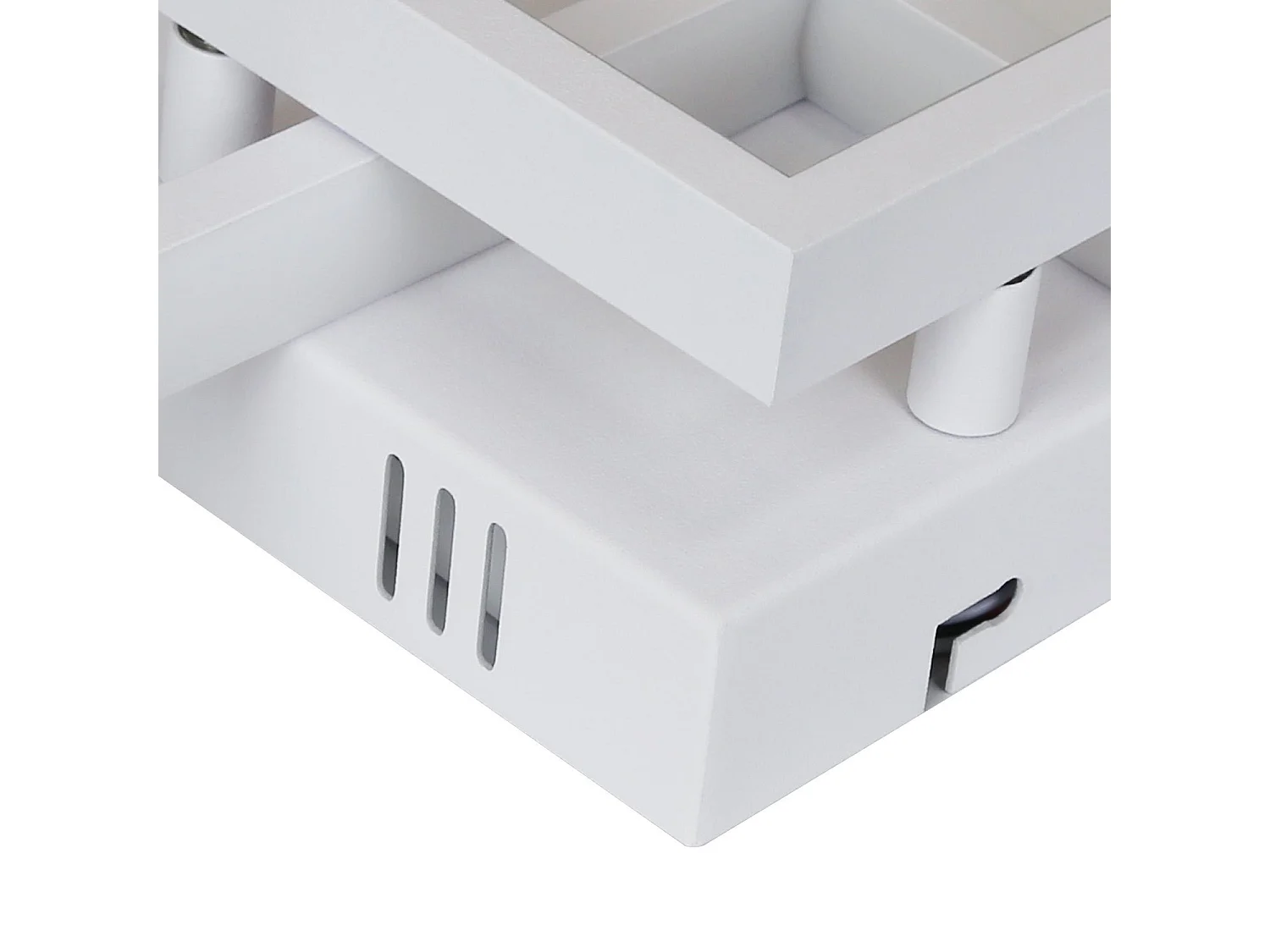 NETTLIFE Plafonnier LED Dimmable avec Télécommande 40W Métal Blanc Lampe de Cuisine Design Moderne pour Chambre Salle à Manger Salon