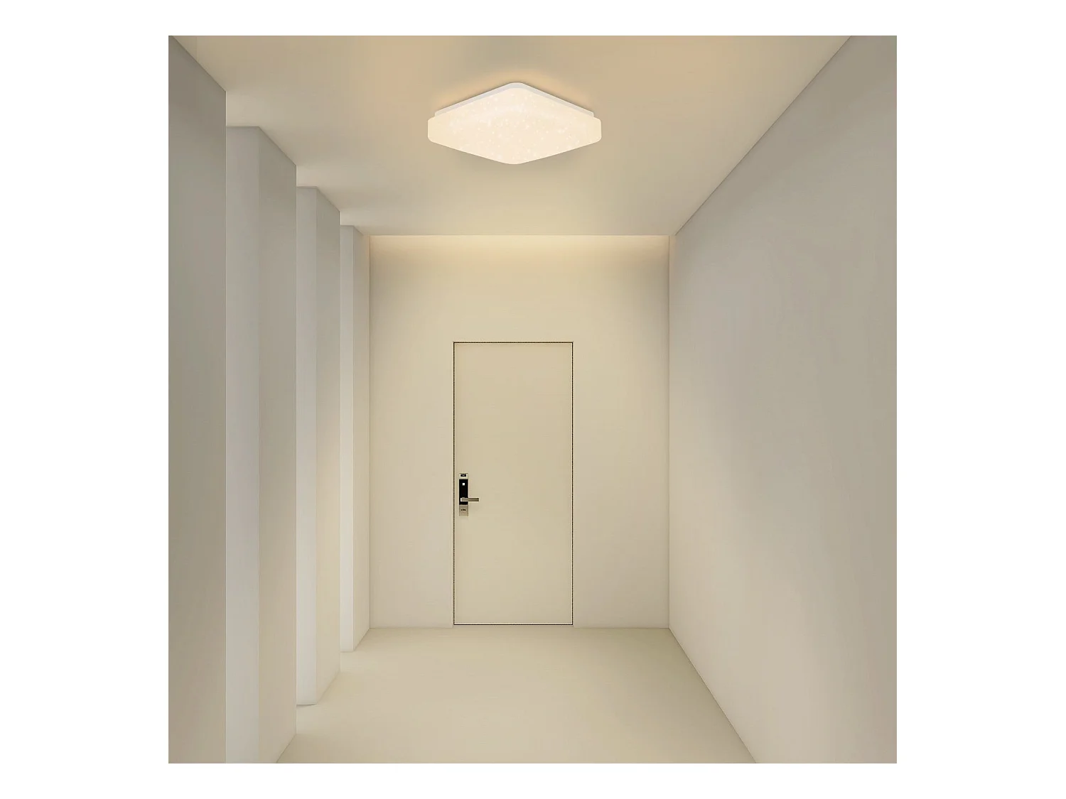 NETTLIFE Plafonnier LED 15 W Lampe de Chambre Ciel Étoilé 21 cm Lampe Blanc Chaud Lampe Carrée Étoile Décoration pour Cuisine Chambre d'Enfant Bureau