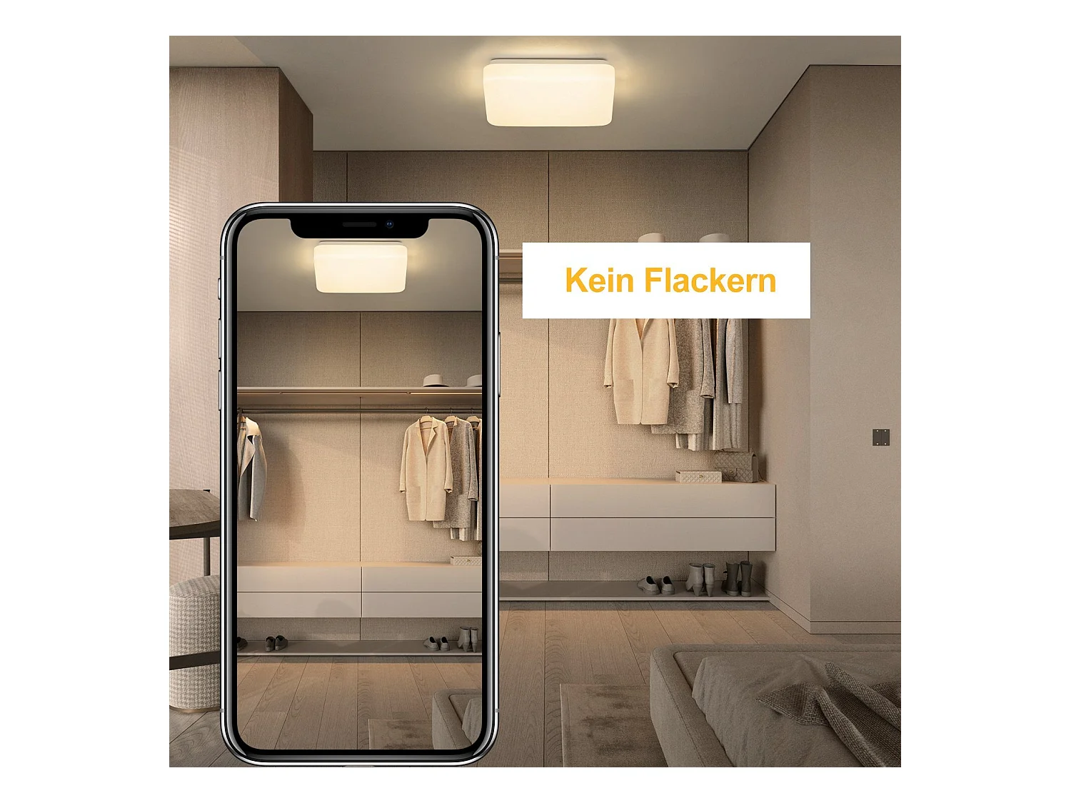 NETTLIFE Plafonnier LED 15 W Lampe de Chambre Ciel Étoilé 21 cm Lampe Blanc Chaud Lampe Carrée Étoile Décoration pour Cuisine Chambre d'Enfant Bureau