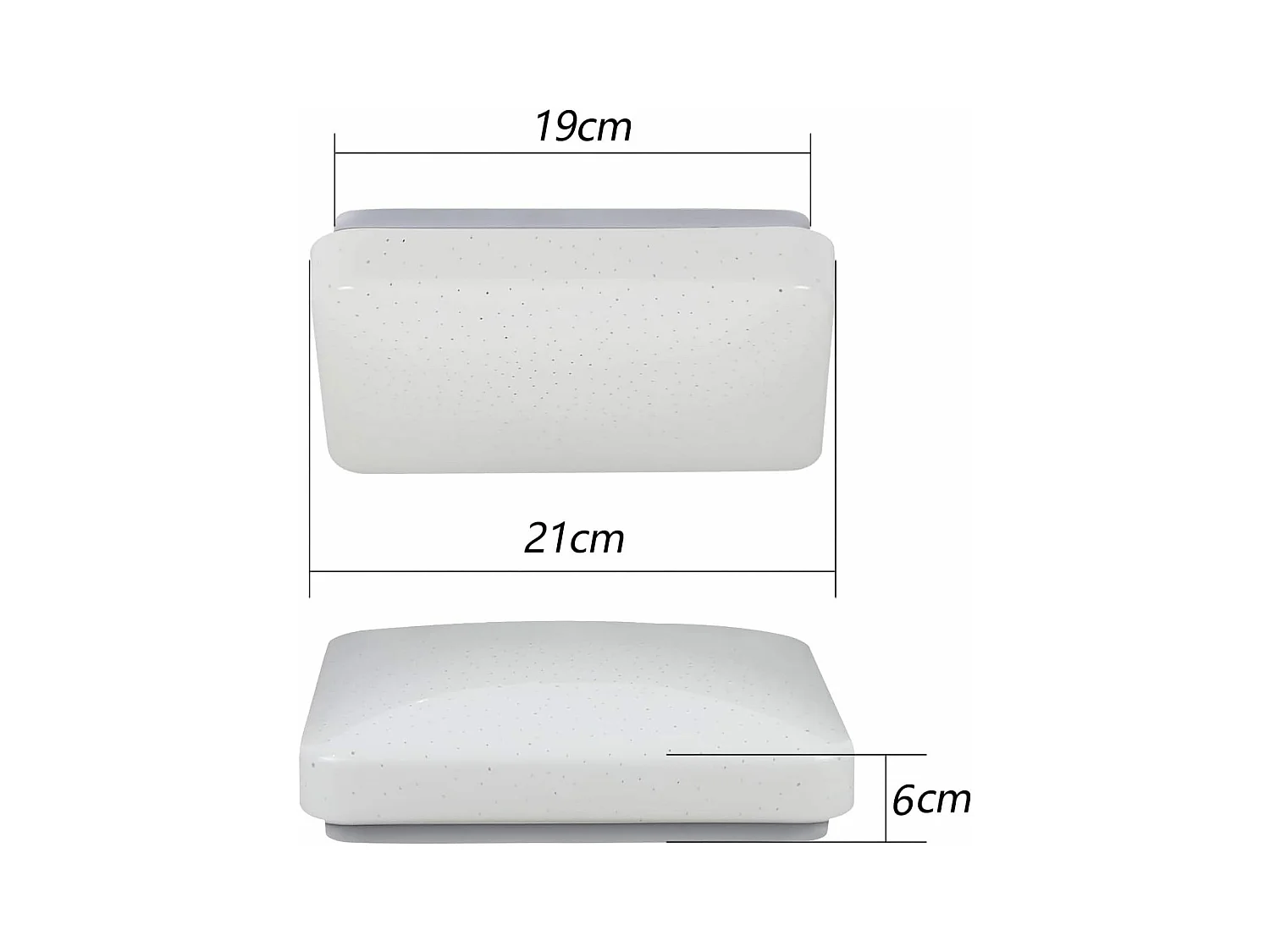 NETTLIFE Plafonnier LED 15 W Lampe de Chambre Ciel Étoilé 21 cm Lampe Blanc Chaud Lampe Carrée Étoile Décoration pour Cuisine Chambre d'Enfant Bureau