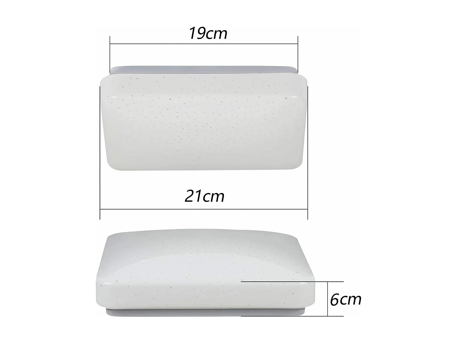 NETTLIFE Plafonnier LED 15 W Lampe de Chambre Ciel Étoilé 21 cm Lampe Blanc Chaud Lampe Carrée Étoile Décoration pour Cuisine Chambre d'Enfant Bureau