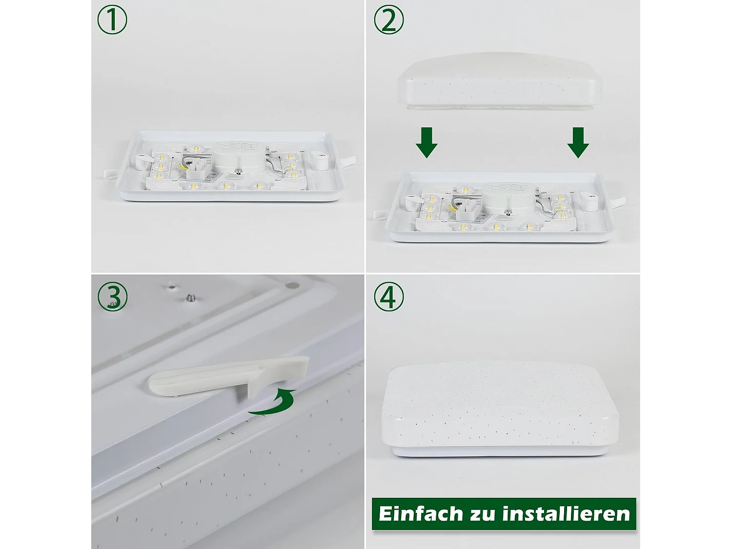NETTLIFE Plafonnier LED 15 W Lampe de Chambre Ciel Étoilé 21 cm Lampe Blanc Chaud Lampe Carrée Étoile Décoration pour Cuisine Chambre d'Enfant Bureau