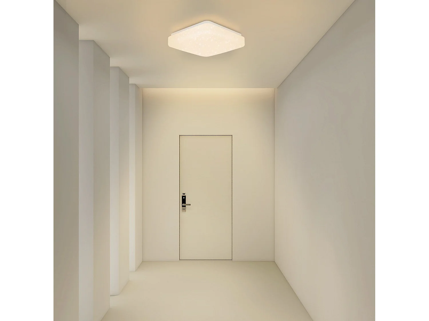 NETTLIFE Plafonnier LED 15 W Lampe de Chambre Ciel Étoilé 21 cm Lampe Blanc Chaud Lampe Carrée Étoile Décoration pour Cuisine Chambre d'Enfant Bureau