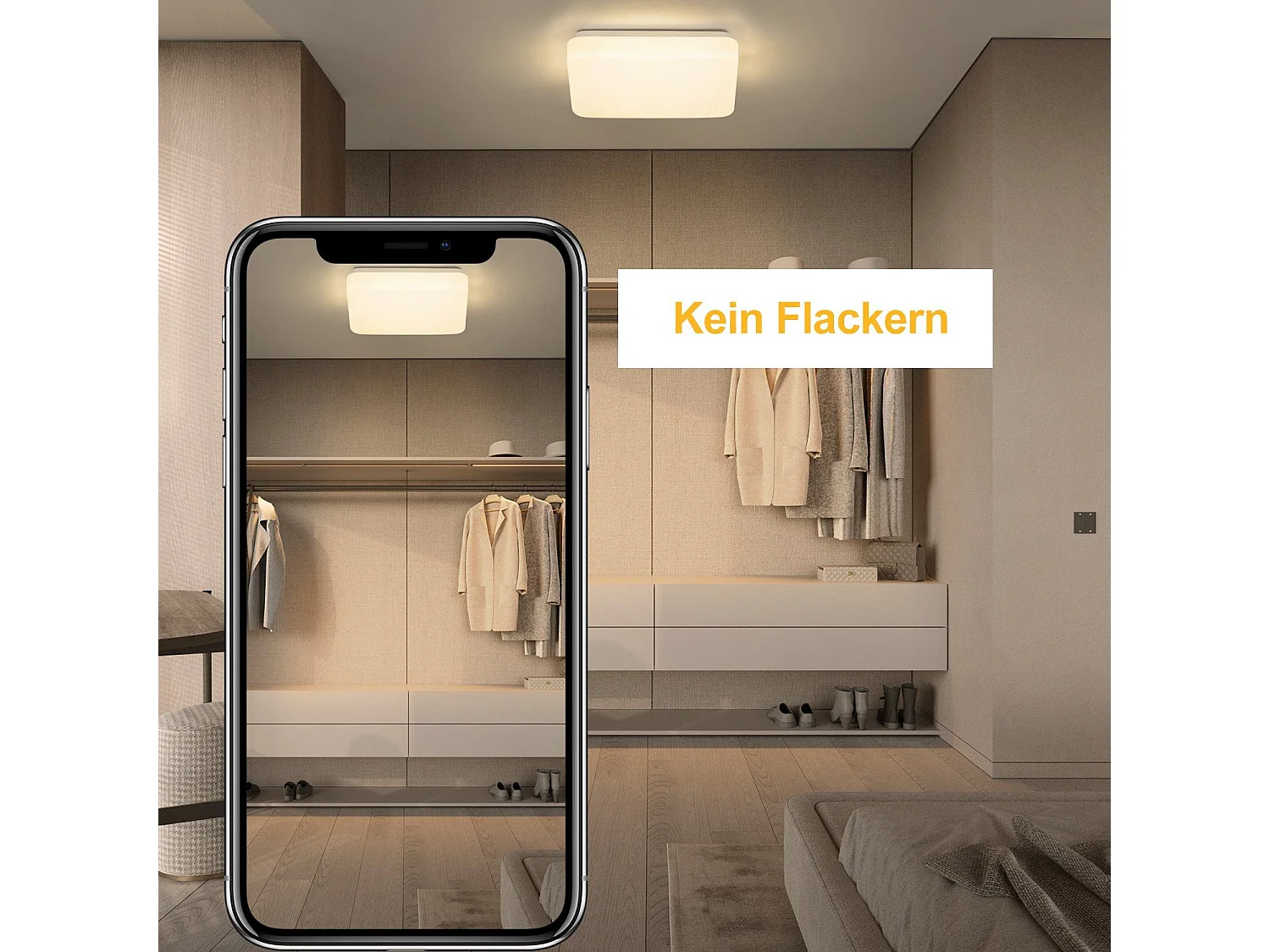 NETTLIFE Plafonnier LED 15 W Lampe de Chambre Ciel Étoilé 21 cm Lampe Blanc Chaud Lampe Carrée Étoile Décoration pour Cuisine Chambre d'Enfant Bureau