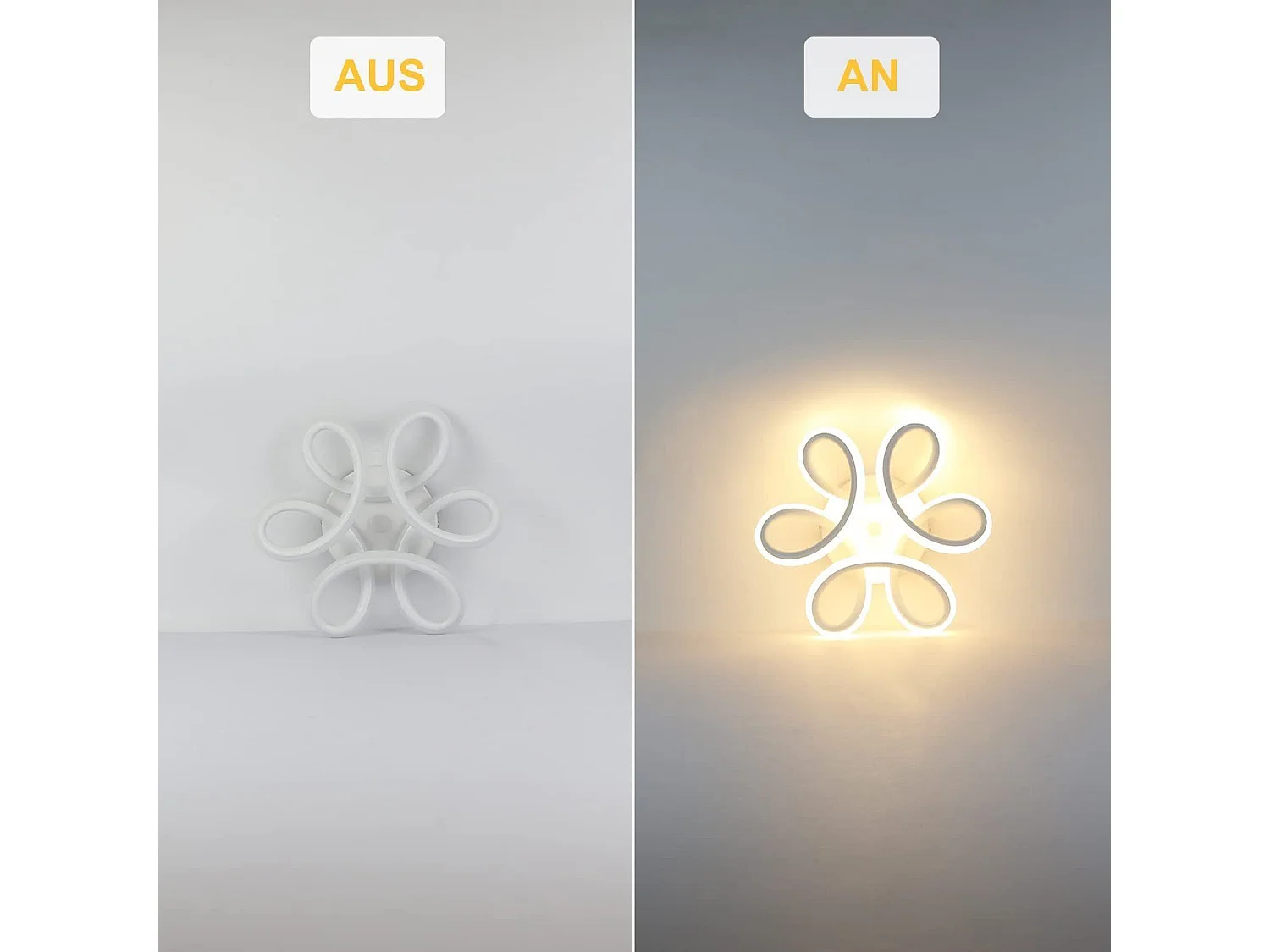 NETTLIFE Plafonnier LED 17W, 3000K 27*12cm Petite Lampe de Couloir Moderne Blanc Chaud Blanc Géométrie Design pour Salon Cuisine Studio Entrée