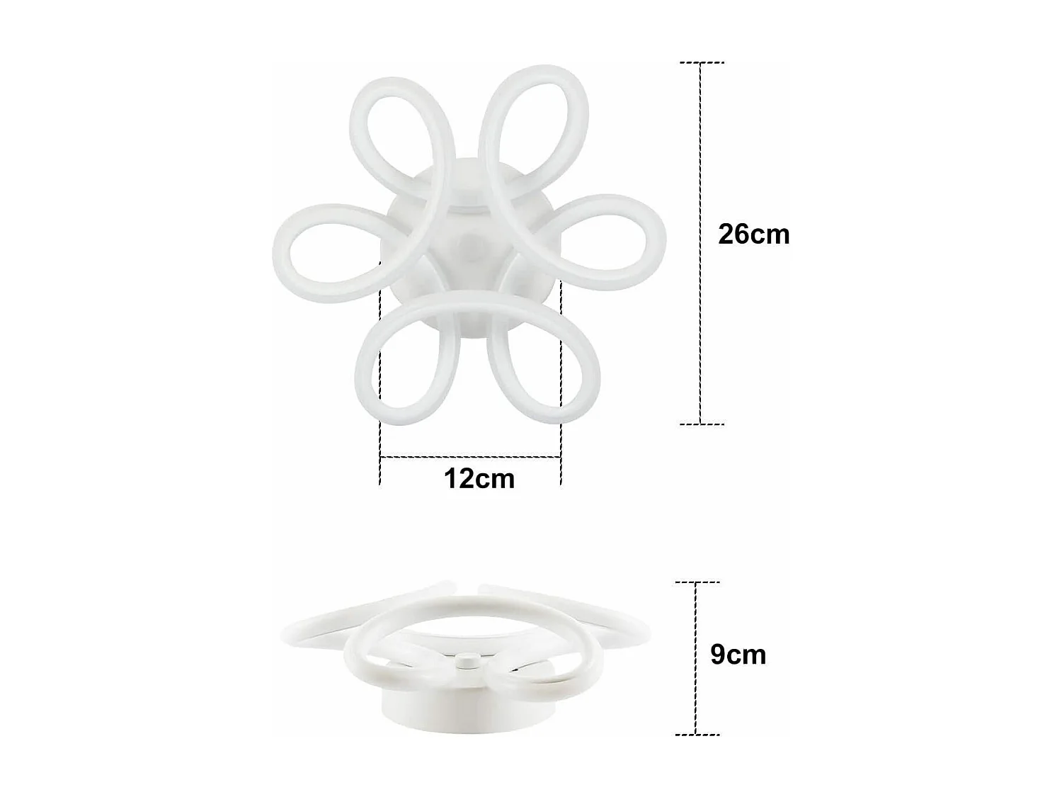 NETTLIFE Plafonnier LED 17W, 3000K 27*12cm Petite Lampe de Couloir Moderne Blanc Chaud Blanc Géométrie Design pour Salon Cuisine Studio Entrée