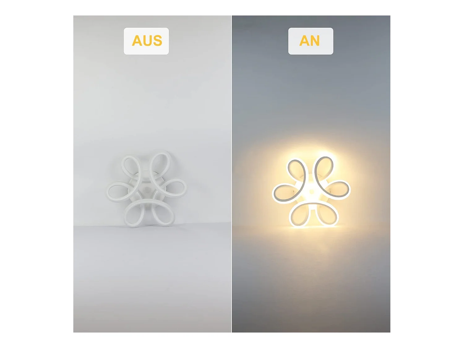 NETTLIFE Plafondlamp LED wit 3000K Warm wit Licht Geometrisch ontwerp Metaal 17W Moderne Plafondverlichting voor Woonkamer | Slaapkamer | Studeerkamer 27cm