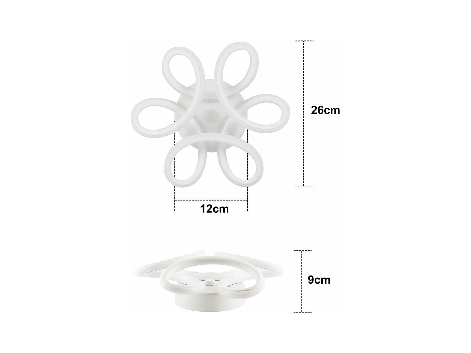 NETTLIFE Plafondlamp LED wit 3000K Warm wit Licht Geometrisch ontwerp Metaal 17W Moderne Plafondverlichting voor Woonkamer | Slaapkamer | Studeerkamer 27cm
