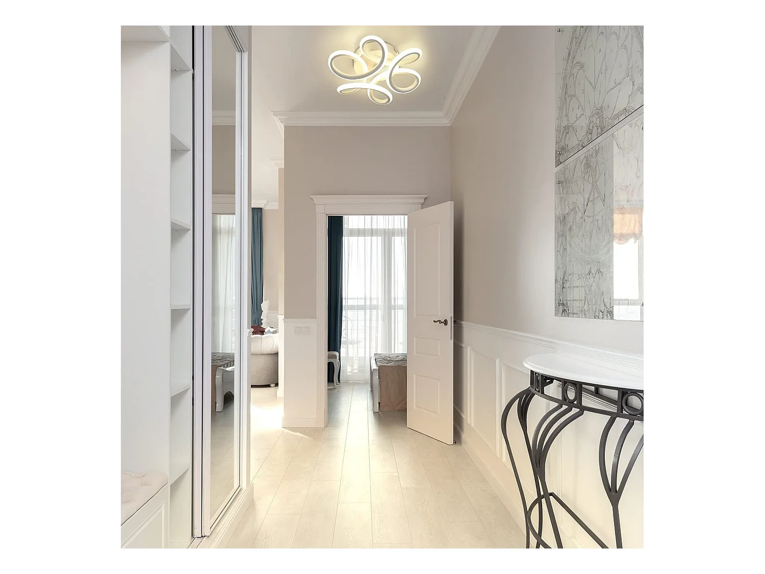 NETTLIFE Plafondlamp LED wit 3000K Warm wit Licht Geometrisch ontwerp Metaal 17W Moderne Plafondverlichting voor Woonkamer | Slaapkamer | Studeerkamer 27cm