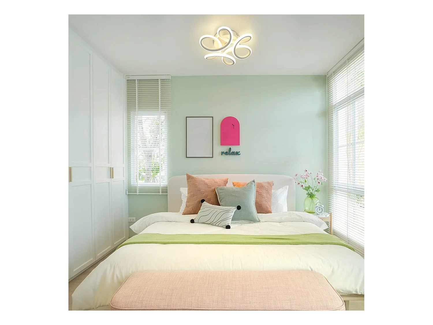 NETTLIFE Plafondlamp LED wit 3000K Warm wit Licht Geometrisch ontwerp Metaal 17W Moderne Plafondverlichting voor Woonkamer | Slaapkamer | Studeerkamer 27cm