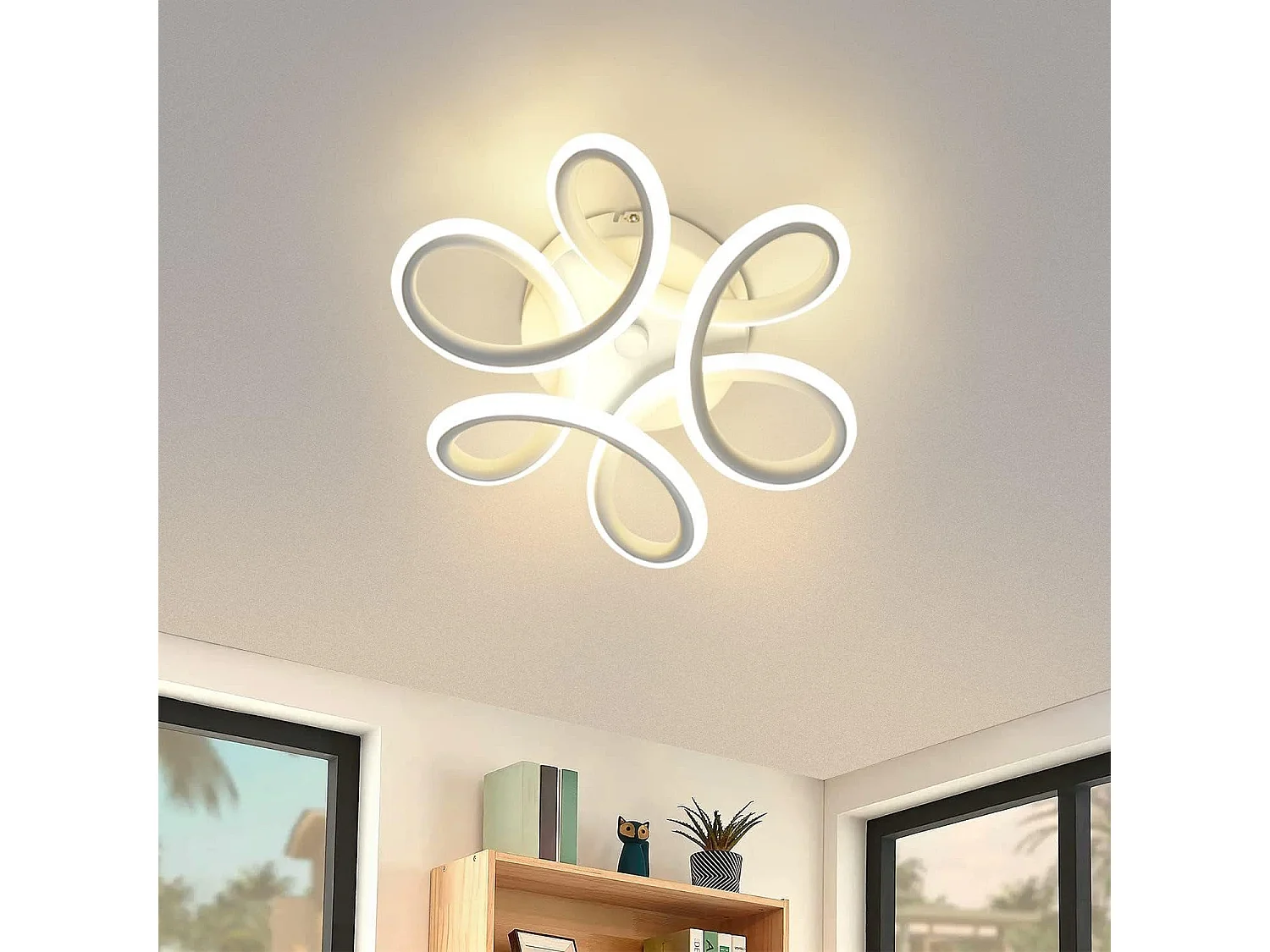 NETTLIFE Plafondlamp LED wit 3000K Warm wit Licht Geometrisch ontwerp Metaal 17W Moderne Plafondverlichting voor Woonkamer | Slaapkamer | Studeerkamer 27cm