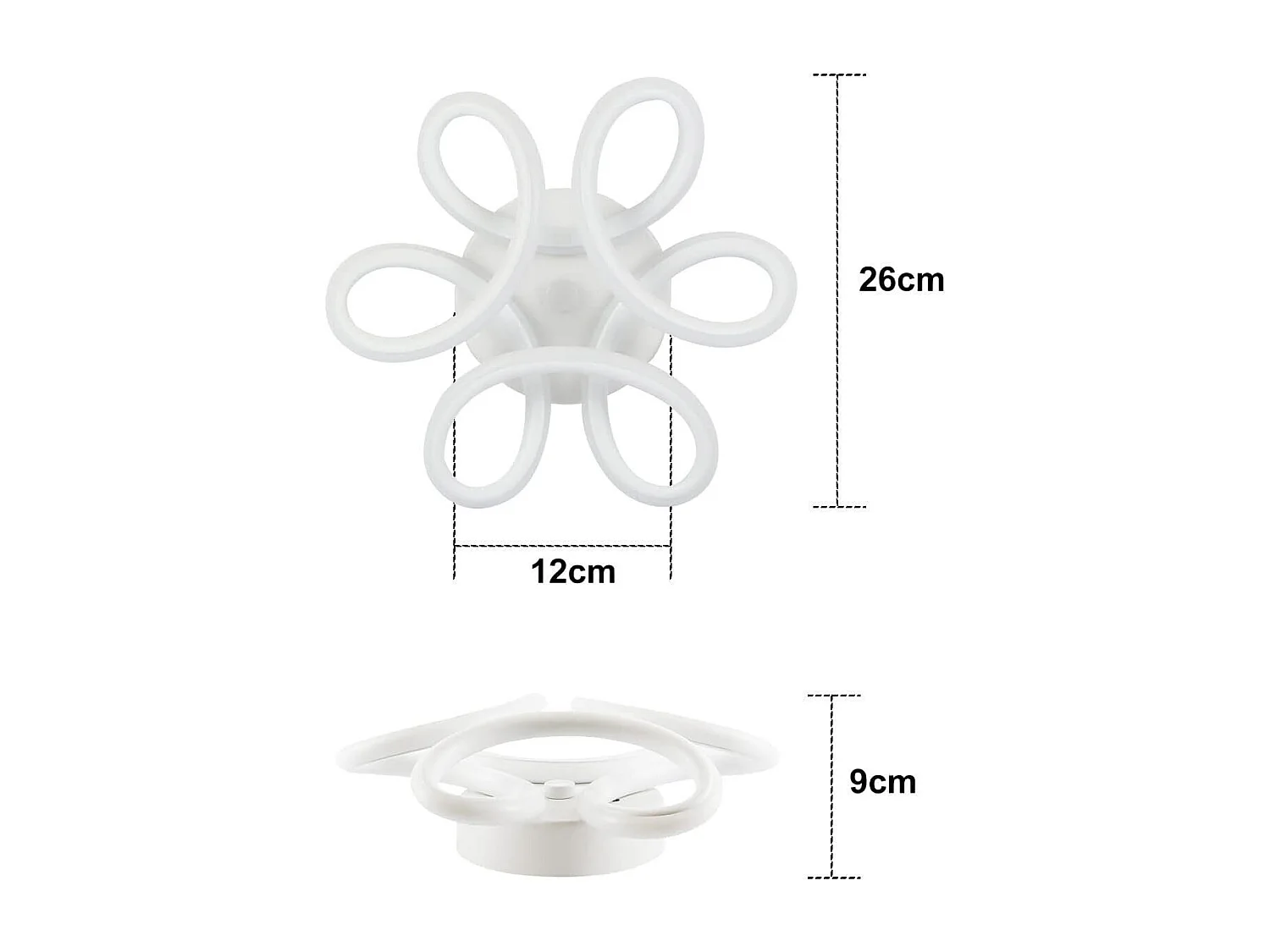 NETTLIFE Plafondlamp LED wit 3000K Warm wit Licht Geometrisch ontwerp Metaal 17W Moderne Plafondverlichting voor Woonkamer | Slaapkamer | Studeerkamer 27cm