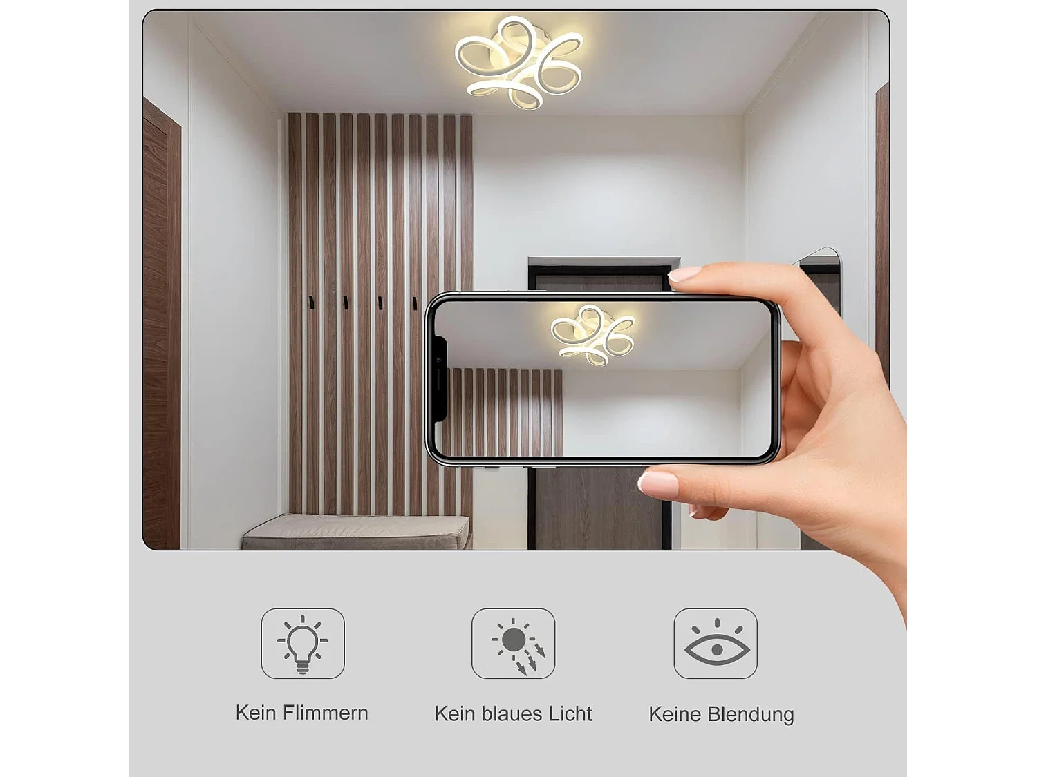 NETTLIFE Plafonnier LED 17W, 3000K 27*12cm Petite Lampe de Couloir Moderne Blanc Chaud Blanc Géométrie Design pour Salon Cuisine Studio Entrée