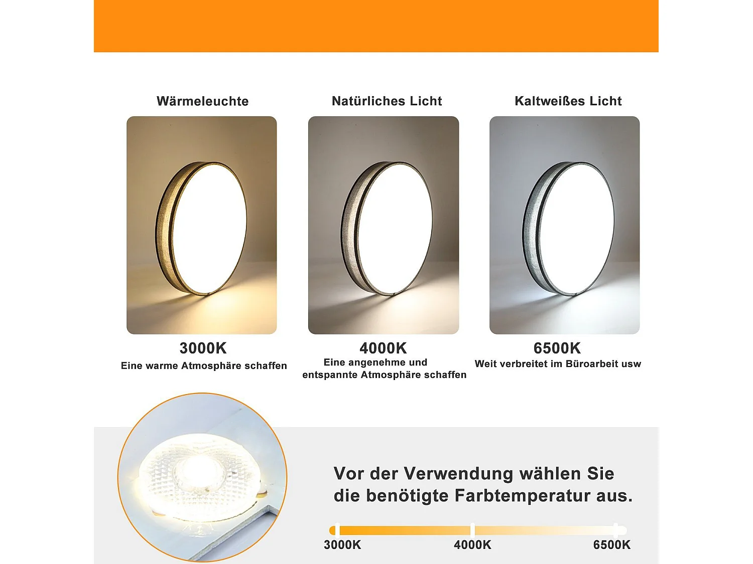 NETTLIFE Plafonnier LED Gris 38W Rond Moderne Dimmable avec Télécommande Lampe de Chambre avec Abat-Jour en Tissu Lampe de Couloir pour Salon